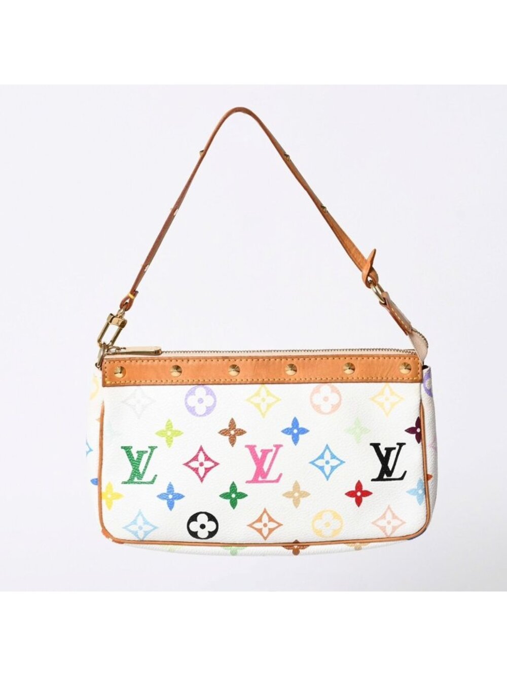 Louis Vuitton Pochette Accessoires Pouch Monogram Multicolor Takashi Murakami